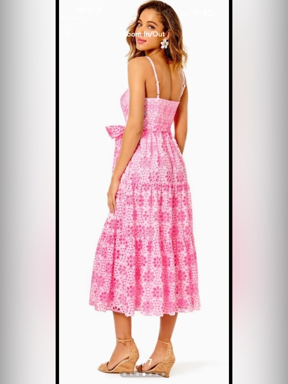 NWT Lilly Pulitzer Funflower Eyelet Pink Floral Tiered Sundress 16 - Picture 3 of 16